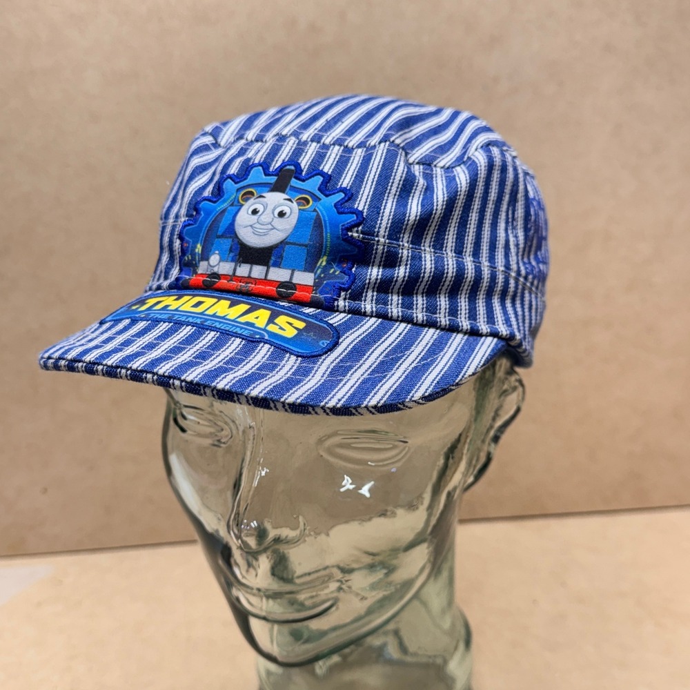 Thomas & Friends Conductor Hat Boys OSFM Blue Hickory Stripe Train Engineer Cap